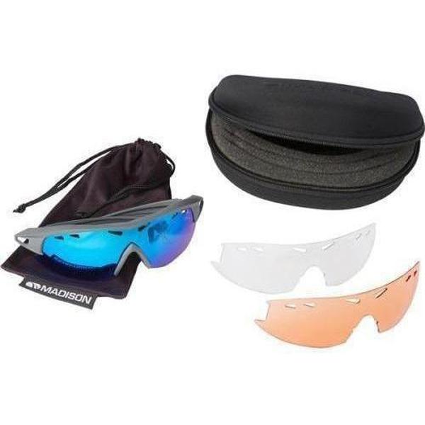 Madison Crossfire Glasses 3-Lens Pack Gloss Black